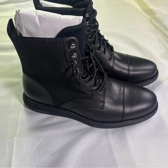 Cole Haan Ten Year Anniversary Ed. New Black Men's Lace Lightweight 12M Boots - Picture 2 of 10